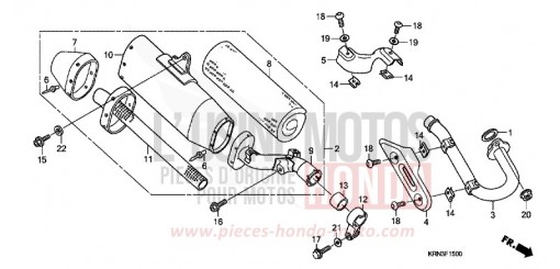 SILENCIEUX D'ECHAPPEMENT (CRF250R4) CRF250R4 de 2004